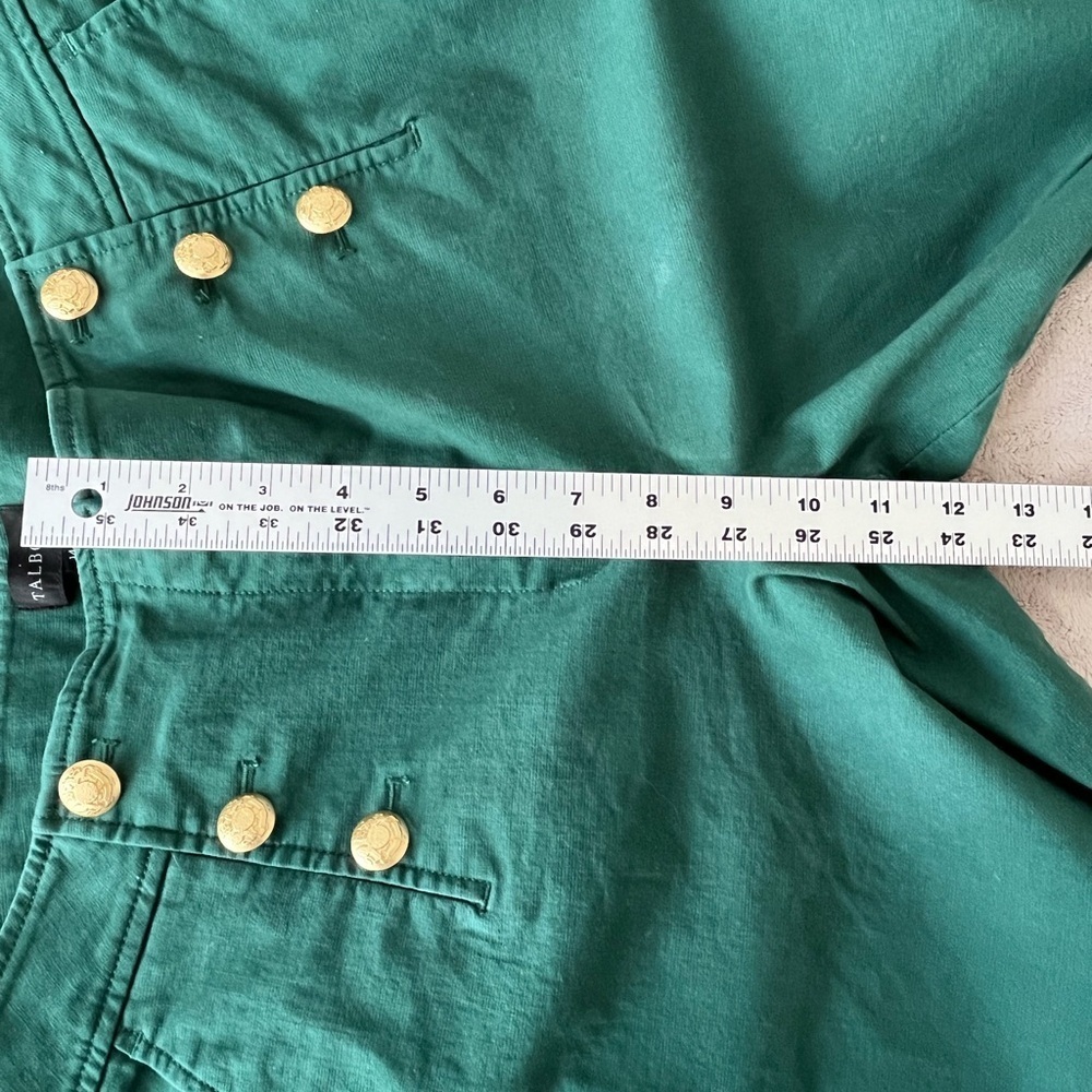 Talbots Green Cotton Slub Sailor Crop Pants Nautical Wide Leg Size 14 Vacation - Picture 12 of 13